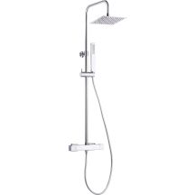 Rain shower with thermostatic tap