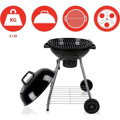 4. GARDEN GRILL REX STEEL BALL 46CM WITH ASHTRAY