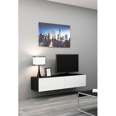 TV cabinet VIGO '140' 30/140/40 black/white gloss