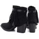 4. Women's cowboy boots with fringes, insulated, black M.Daszyński