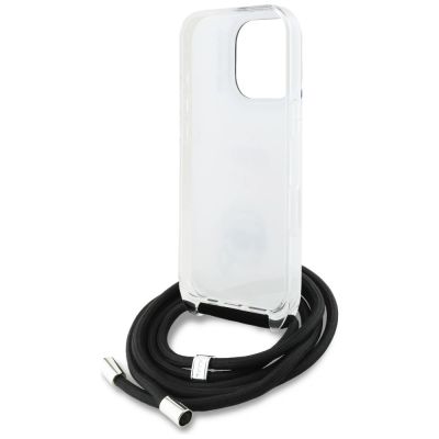 6. Karl Lagerfeld IML Crossbody Karl&Choupette Head Case for iPhone 16 Pro Max - White