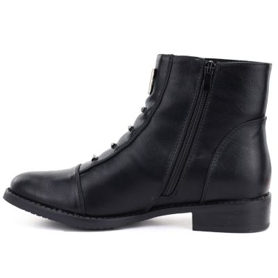 3. Women's black flat ankle boots M.Daszyński SA62-126