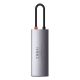 3. Baseus Metal Gleam Series 5-in-1 Multifunctional HUB USB Type C - USB Type C Power Delivery 100 W / HDMI 4K 30 Hz / 3x USB 3.2 Gen 1 (CAHUB-CX0G)