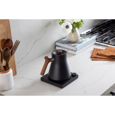 6. Fellow Stagg EKG PRO Electric Kettle, matte black, wooden handle