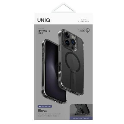 4. Uniq Eleva with Vertica Stand for iPhone 16 Pro - Black