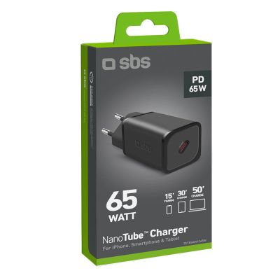 2. SBS TETRGAN1C65W 65W GaN Power Delivery Charger - Black