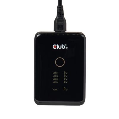 10. CLUB3D CAC-1933 Charging Station with 4 USB-C® Ports 240W GaN PD 3.1 + PPS + LED Display