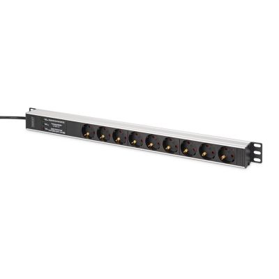 5. Digitus DN-95438 PDU 9-way power outlet 1U Black, Silver