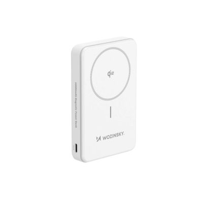 3. Powerbank Wozinsky WLWP-10KA0Y3WS 22.5W PD Qi2 10000 mAh, with stand, 1x USB-A, 1x USB-C - white