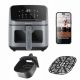 10. ELDOM FAT-FREE FRYER FR45 FRITELO 1500W TEMP REGULATION 80-200°C GLASS WINDOW IN THE CONTAINER TOUCHSCREEN CONTROL PANEL
