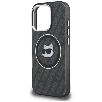 6. Karl Lagerfeld IML Choupette Head Logo MagSafe Case for iPhone 16 Pro - Black