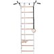 27. GYMNASTIC WOODEN AND METAL WALL BAR WITH METAL BAR AND ACCESSORIES FOR CHILDREN BENCHK 721W A076