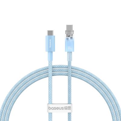 Baseus Explorer 100W USB-C - USB-C Cable with Intelligent Temperature Sensor 1m - Blue