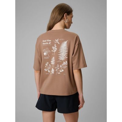 2. Women's regular printed T-shirt 4F 4FRSS26TTSHF3704-83S