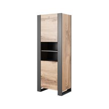 WOOD shelving unit 65x40x170 Wotan oak + anthracite