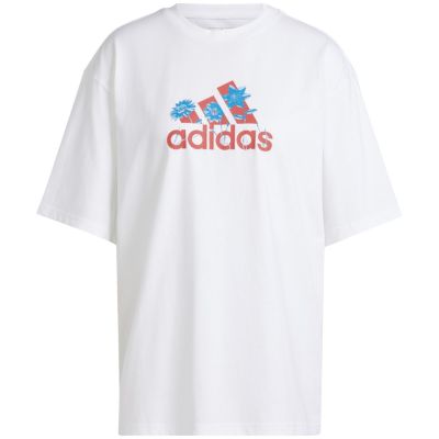 8. adidas Flower Pack Badge of Sport Women's T-Shirt White IT1421