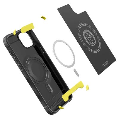 12. Spigen Rugged Armor Mag Case with MagSafe for iPhone 14 - Matte Black