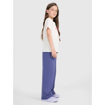 2. Girls' wide-leg sweatpants 4F 4FJRAW25TTROF1598-33S