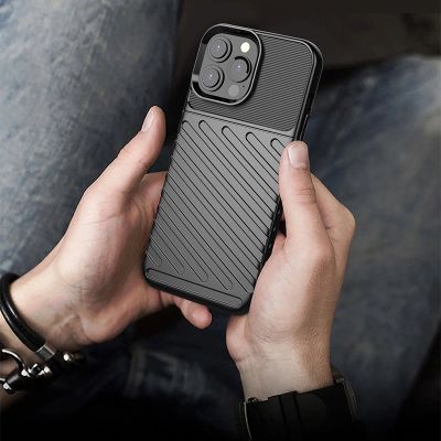 8. Thunder Case Flexible Tough Rugged Cover TPU Case for iPhone 13 Pro Max blue