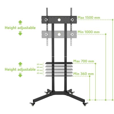 6. TECHLY MOBILE TV STAND LED/LCD 30-65 INCHES 60KG 1
