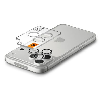 4. Spigen Optik Pro GLAS.TR EZ FIT 2-Pack Tempered Glass Camera Screen Protector for iPhone 18 Pro / 18 Pro Max - Silver