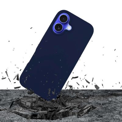 2. 3mk Silicone Case for iPhone 16 Plus - navy blue