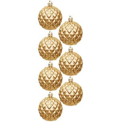 13. DECORATIVE PLASTIC BALL 6CM SET 35 GOLD