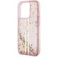 6. Guess Liquid Glitter Gold Stripes case for iPhone 15 Pro - pink
