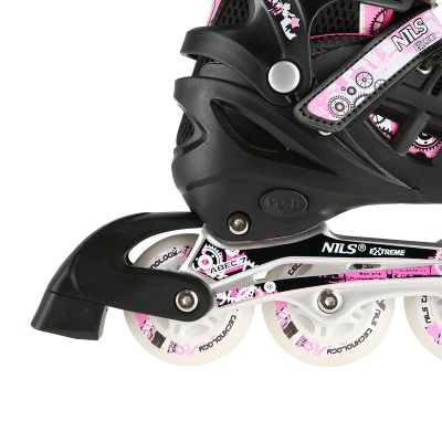 5. NH10905 4in1 PINK LED SIZE S(31-34) ROLLER SKATES WITH DIMENSIONAL HOCKEY BLADE NILS EXTREME