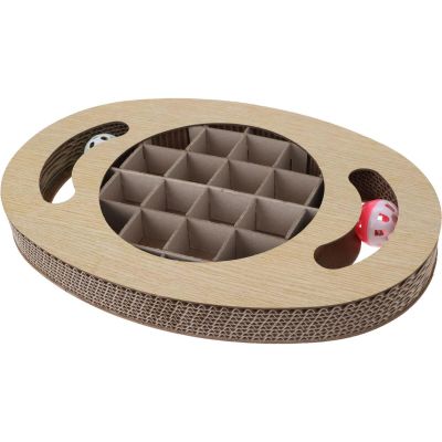 5. SCRATCHING POSTS FOR CAT INTERACTIVE TOY CARDBOARD WOOD BALLS 2 PCS 36X25X5CM