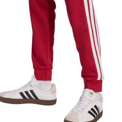 5. Men's adidas Essential 3-Stripes French Terry Burgundy Pants KR2702