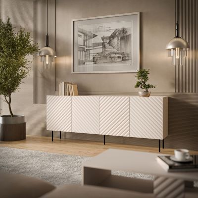 3. 4D LUCCA chest of drawers 200x40x80 cashmere
