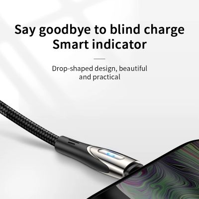 4. Joyroom Sharp Series S-M411 USB-A / micro USB 3A 1.2m Cable with Charging Indicator - Black