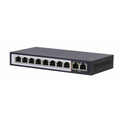 3. Extralink Switch PoE CERES 8x 100Mb/s PoE/PoE+, 2x RJ45 Uplink 100Mb/s, 96W