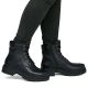12. Women's leather ankle boots, insulated, black, Rieker Y3103-00
