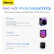 18. Baseus Comet Series powerbank with display 10000mAh 22.5W - white + USB-A - USB-C cable
