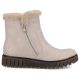 32. Beige women’s ankle boots with fur lining Rieker Y3481-60