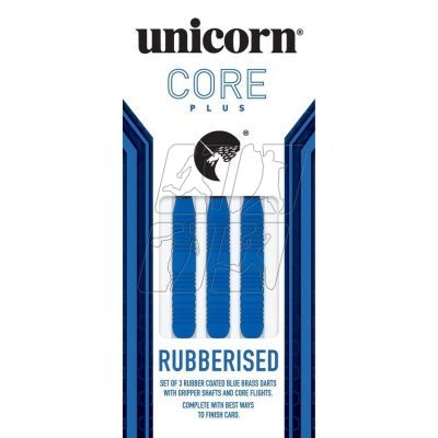 3. Darts steel tip Unicorn Core Plus - Blue Rubberised Brass 21g: 8650 | 23g: 8651 | 25g: 8652