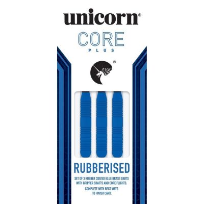 3. Steel tip darts Unicorn Core Plus - Blue Rubberised Brass 21g:8650|23g:8651|25g:8652
