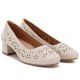 3. Women's openwork beige block heel pumps Sergio Leone SK180