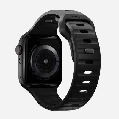 3. Nomad Sport Strap Band Black Aluminum, Rubber