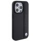 4. BMW Leather Textured & Stripe iPhone 15 Pro Max Case - Black