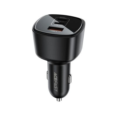 4. Acefast B18 200W Car Charger 2x USB-C + USB-A - Black