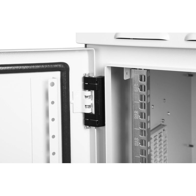 32. Digitus 19" 7U wall-mounted network cabinet 600x600, solid door, gray, undivided, assembled, IP55, 100kg