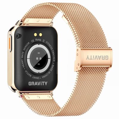 10. Smartwatch Gravity Rose Gold Purple 2 Straps GT17-3