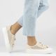 7. Women's mesh sneakers on the platform, beige, Filippo DTN7855