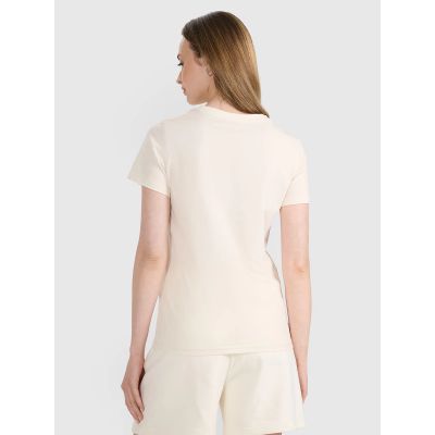 4. Women's regular printed T-shirt 4F 4FRSS25TTSHF2693-11S