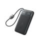 Baseus EnerFill FC11 10000mAh 22.5W Power Bank with Digital Display and Two Built-in Cables - Black