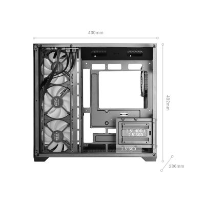 10. TACENS MARS MC-V5 4xARGB USB-C ATX-housing/cases