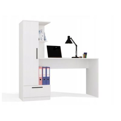 4. COSMO WHITE DESK + SHELVING SET